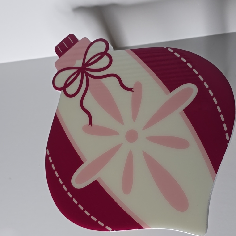 NWT Ashland Pink Snowflake Ornament Riser Tabletop Decor.  - Picture 5 of 5
